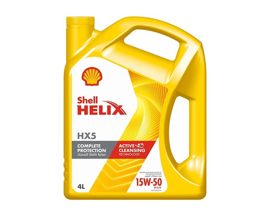 زيت محرك بنزين 4لتر (15w-50) شل HX5